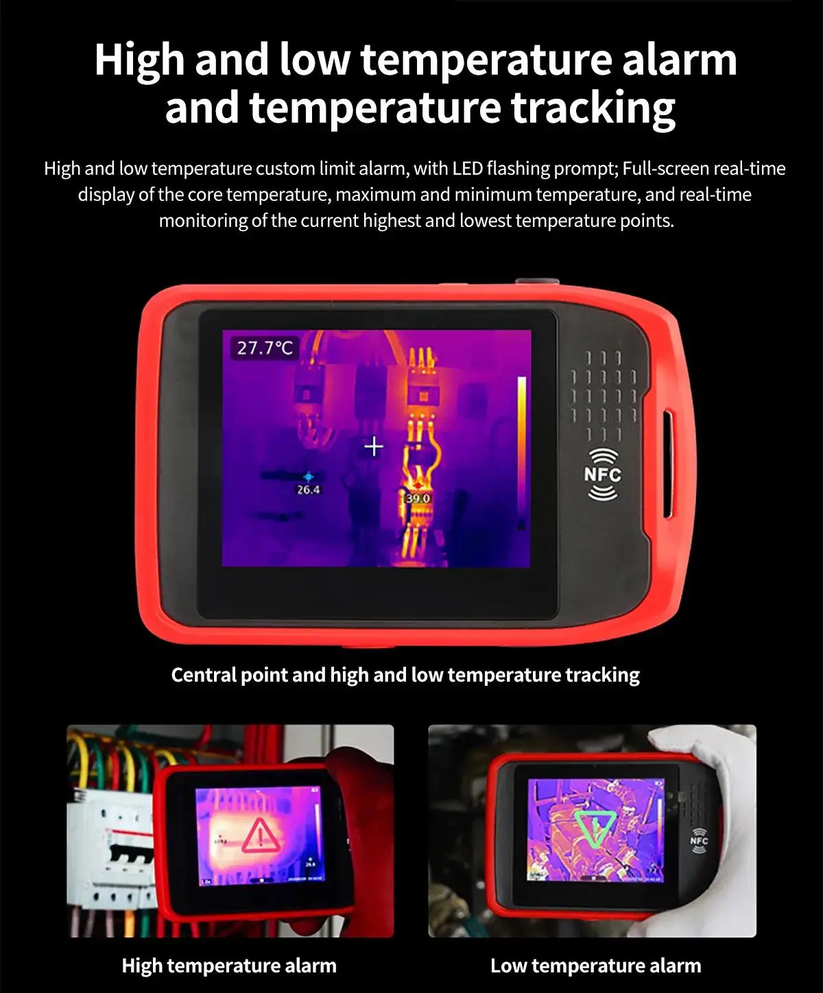 UNI-T UTI260T Pocket Thermal Imager 256x192 NCV Bluetooth Thermographic Camera Infrared Thermal Camera For Repair PCB Circuit - Image 9