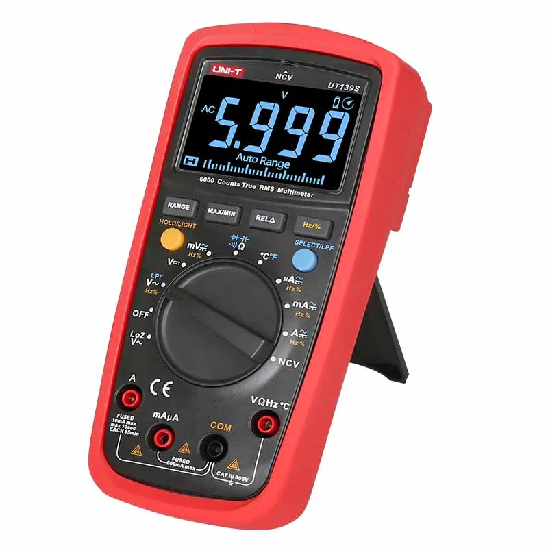 UNIT Multimeter Professional UT139S True RMS Digital Multimeters Temperature Probe LPF pass (low pass filter) function - Image 2