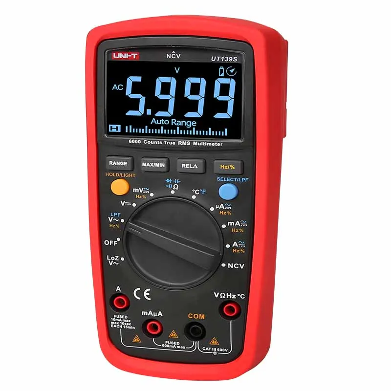 UNIT Multimeter Professional UT139S True RMS Digital Multimeters Temperature Probe LPF pass (low pass filter) function - Image 5
