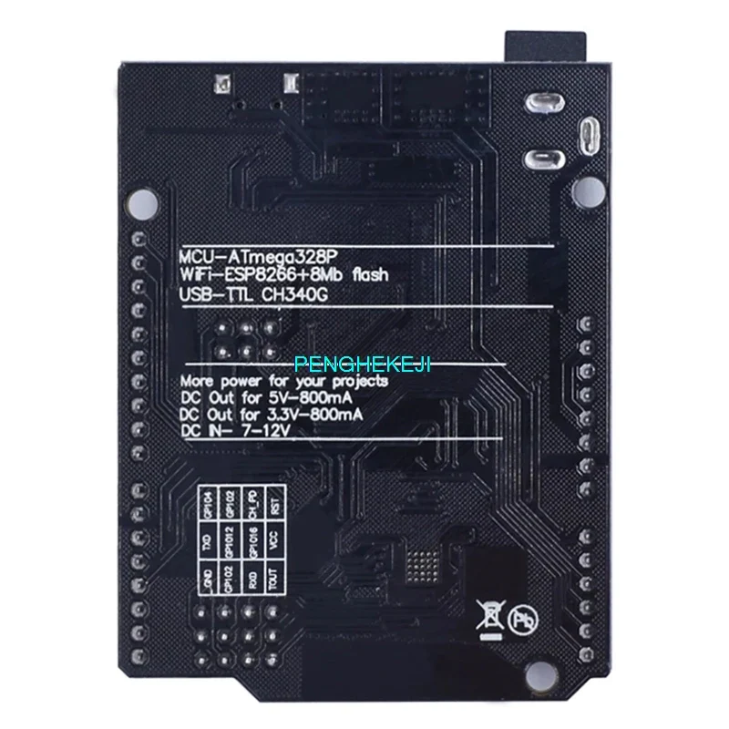 UNO+WiFi R3 ATmega328P+ESP8266 CH340 (32Mb di memoria) 6V-9V USB-TTL CH340G per Arduino NodeMCU WeMos una scheda di sviluppo - Image 6