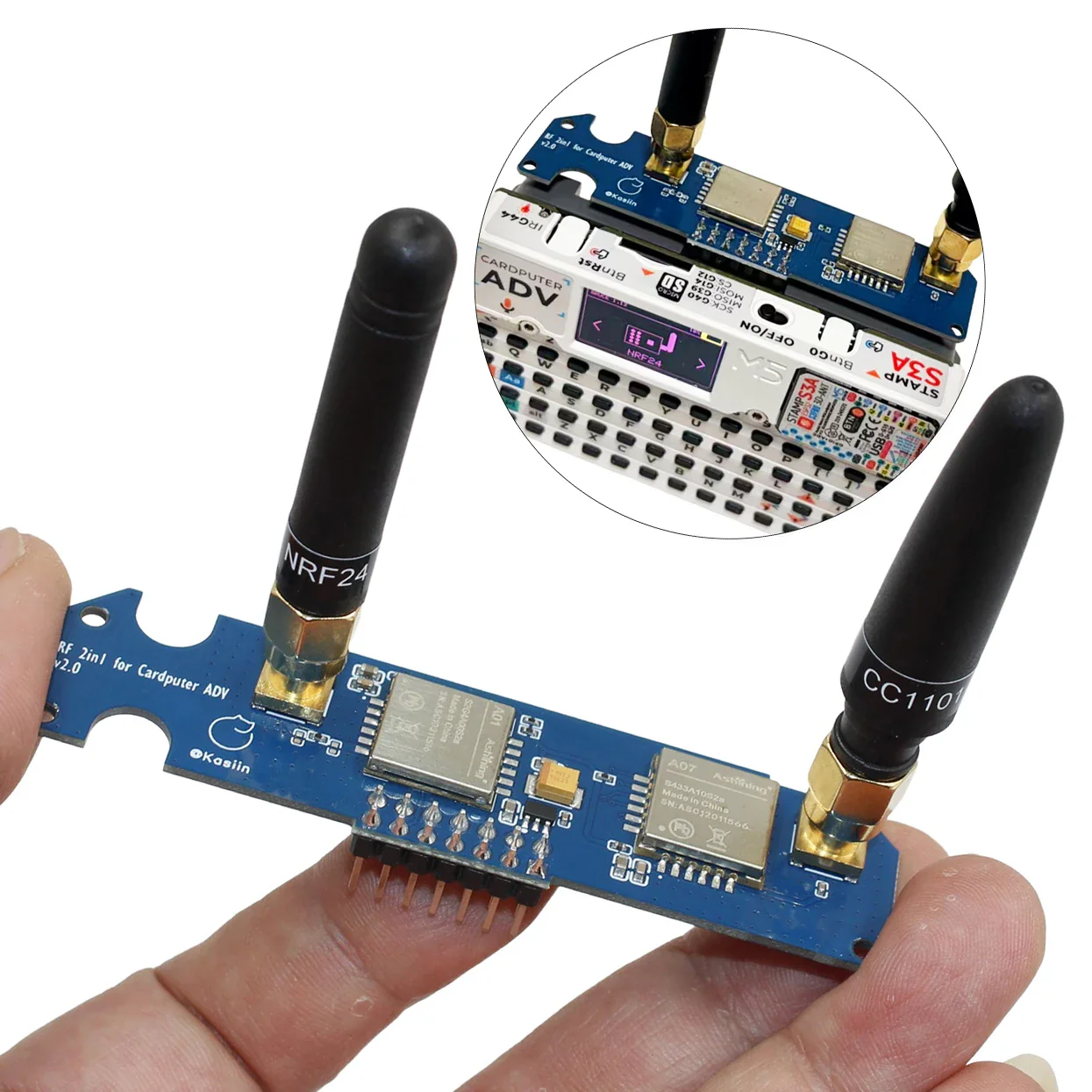 Upgraded 2-in-1 RF Module For M5Stack Cardputer ADV NRF24+CC1101 Compatible, 2.4GHz 433MHz Wireless Board, Enhanced Filtering - Image 6