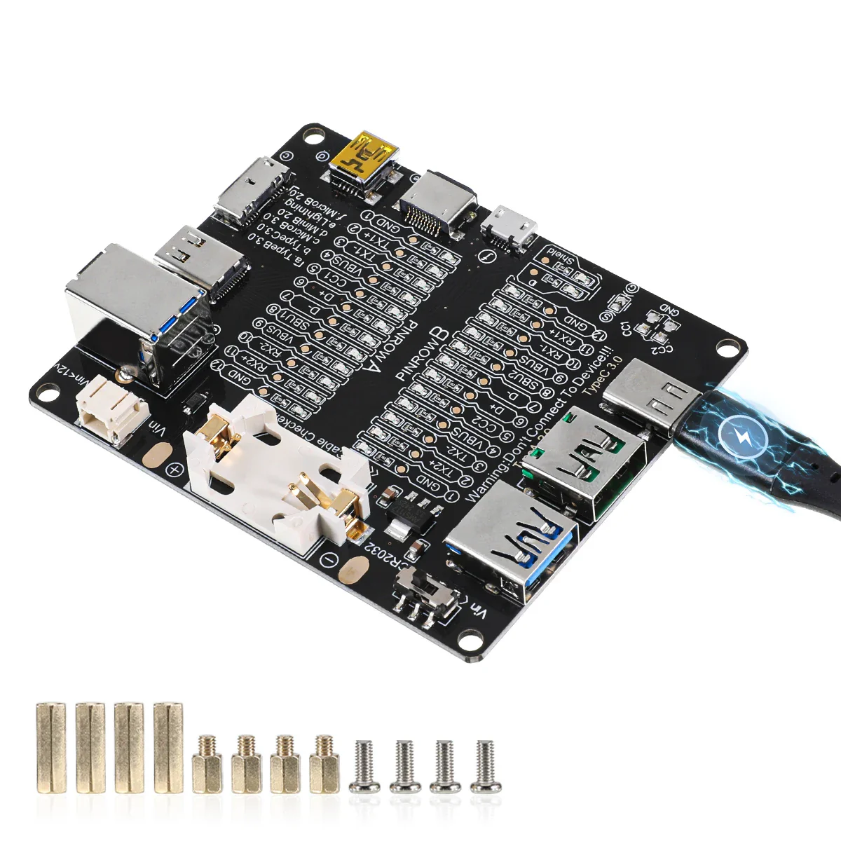 USB Cable Tester Type-C Type-B Micro Short Circuit Switch Test Board Data Cable Anomaly Detection For iOS Android Test Board - Image 2