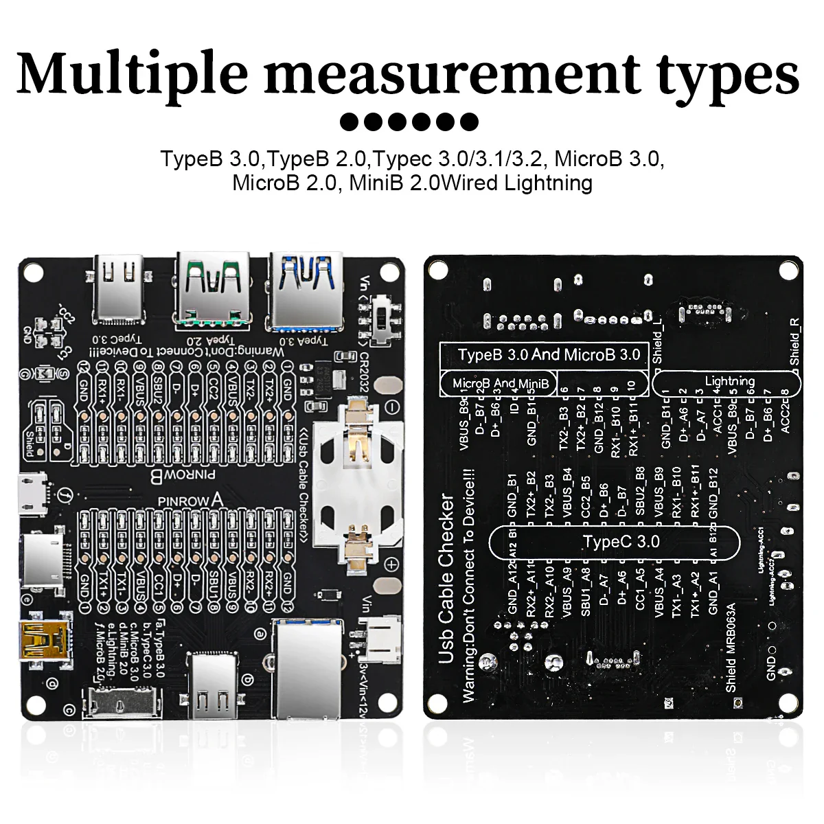 USB Cable Tester Type-C Type-B Micro Short Circuit Switch Test Board Data Cable Anomaly Detection For iOS Android Test Board - Image 5