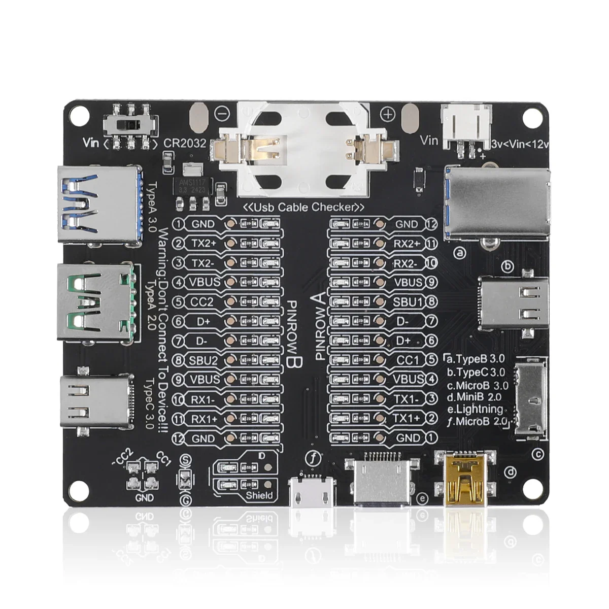 USB Cable Tester Type-C Type-B Micro Short Circuit Switch Test Board Data Cable Anomaly Detection For iOS Android Test Board - Image 8