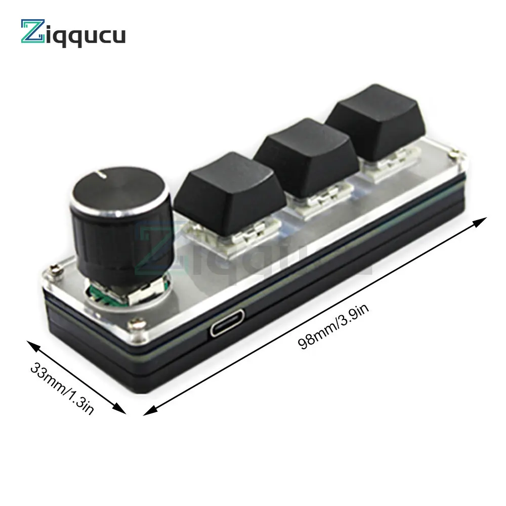 USB Mini 3-Key Keypad Mechanical Gaming Keyboard Programming Macro with Software One-Handed for Class & Office - Image 3