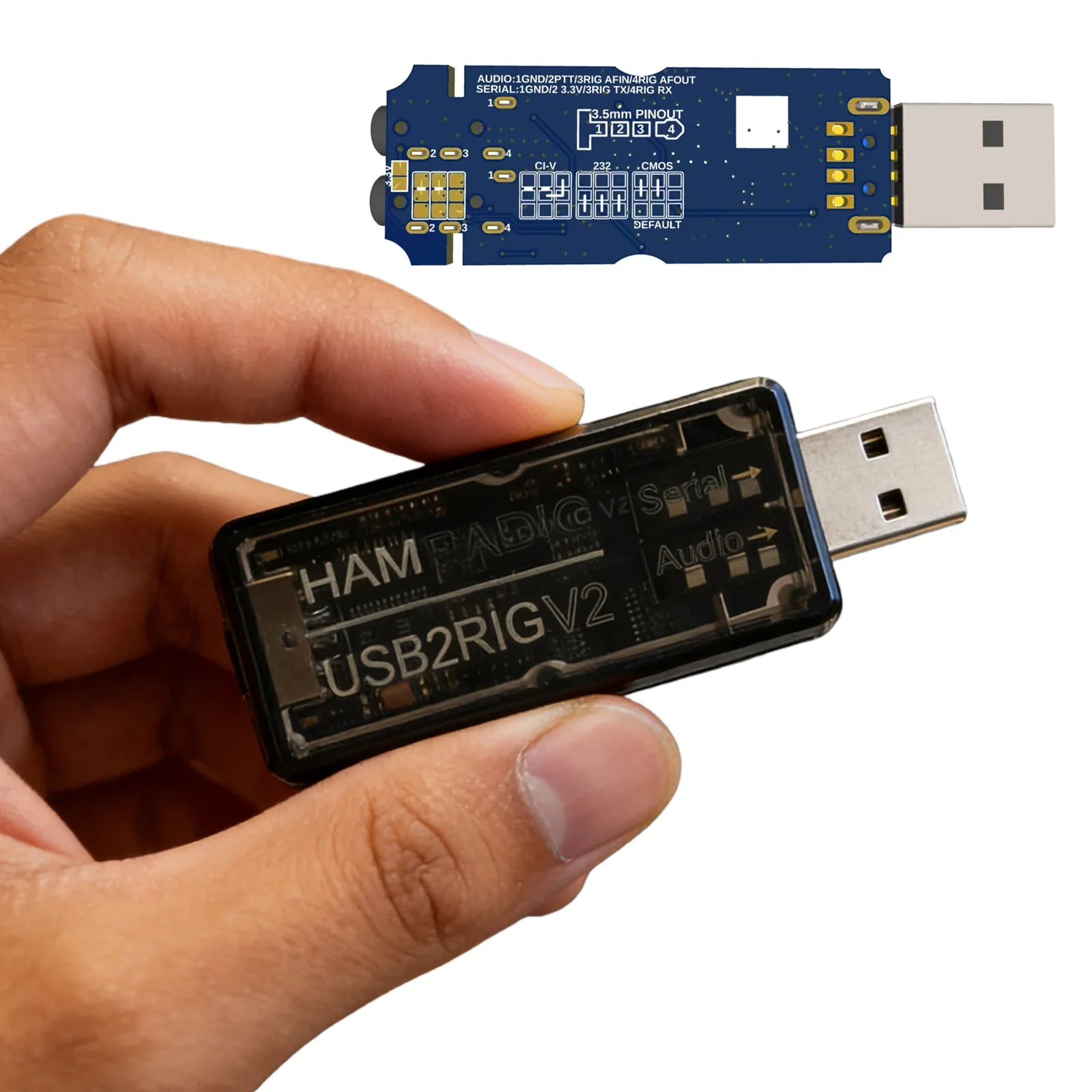 USB2RIG V2 USB Sound Card Connector Supporting PTT Control Radio Sound Adapter Amateur Radio Adapter for Multiple Radios Brands - Image 5