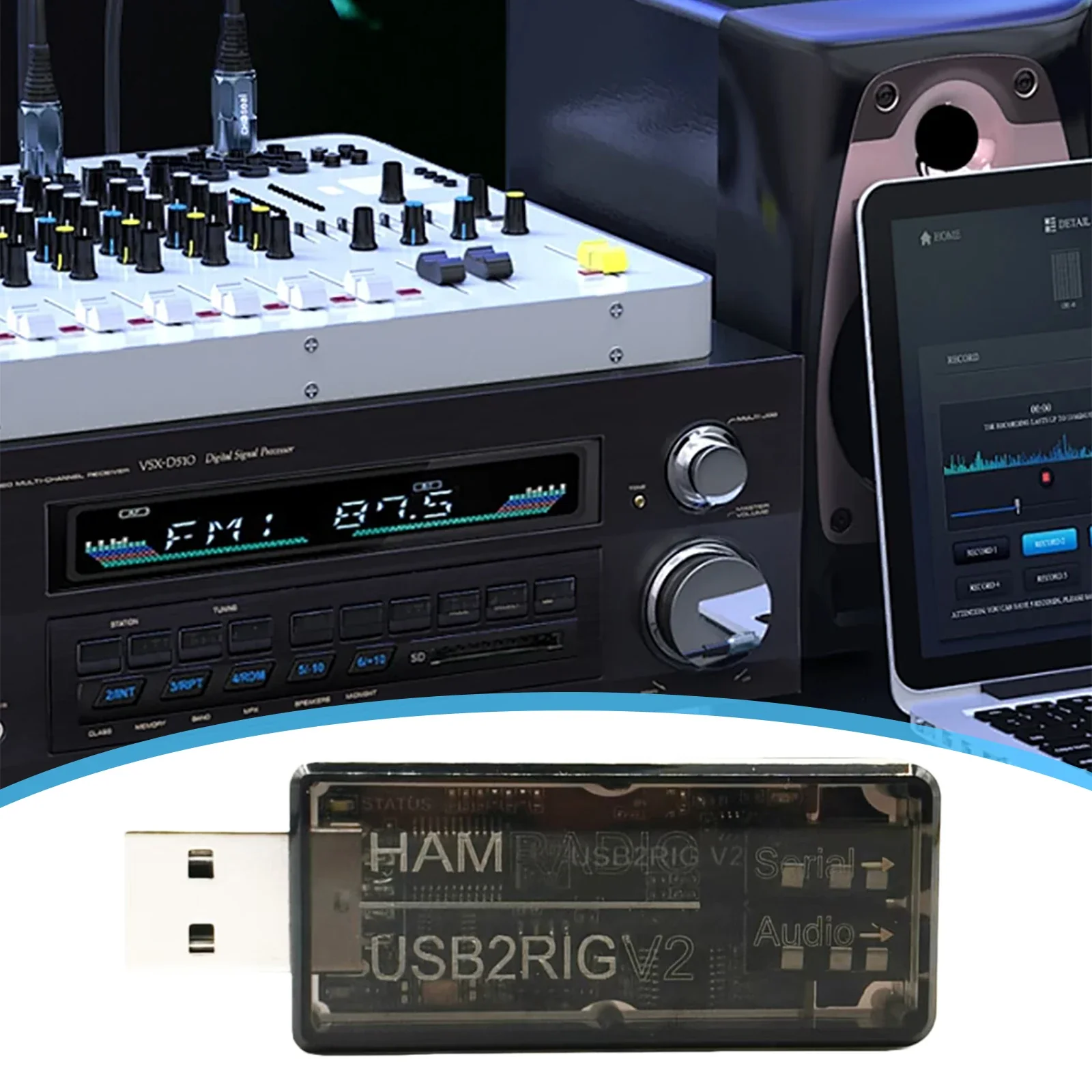 USB2RIG V2 USB Sound Card Connector Supporting PTT Control Radio Sound Adapter Amateur Radio Adapter for Multiple Radios Brands - Image 6