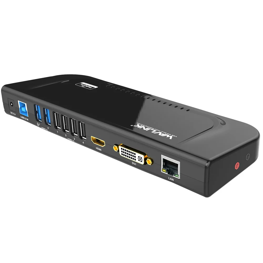 Wavlink USB 3.0 Universal Displaylink Docking Station Support Dual 2K@60Hz HDMI/DVI External Gigabit Ethernet For Laptop//PC/Mac - Image 7