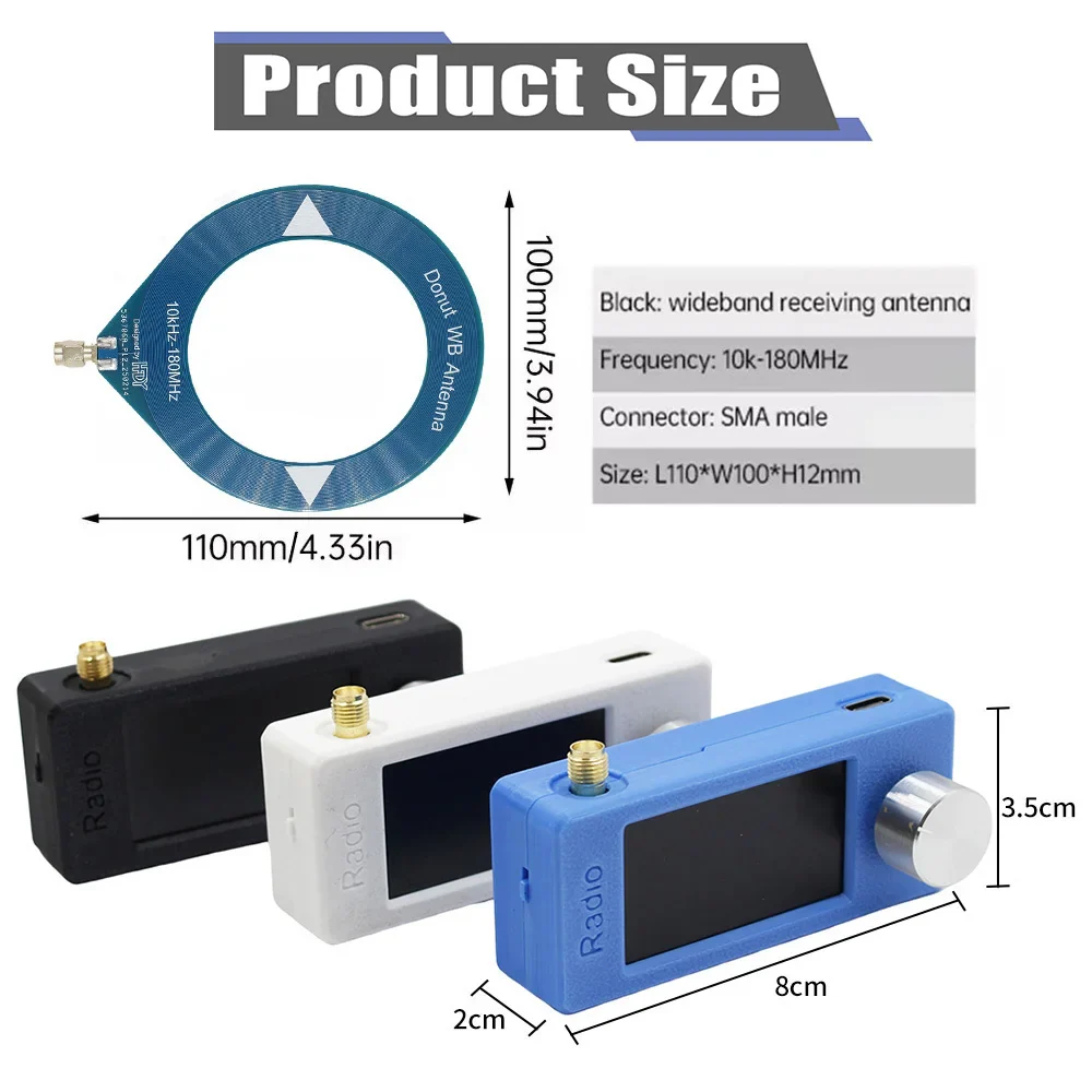 Wideband SDR Antenna 10kHz-180MHz Donut Loop Antenna SMA Male Connector for Shortwave Medium Wave Reception - Image 5