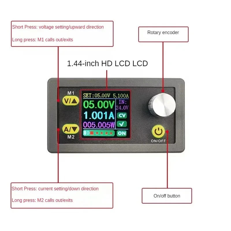 WZ3605E DC DC Buck Boost Converter CC CV 36V 5A Power Module Adjustable Regulated laboratory power supply Voltmeter ammeter - Image 3