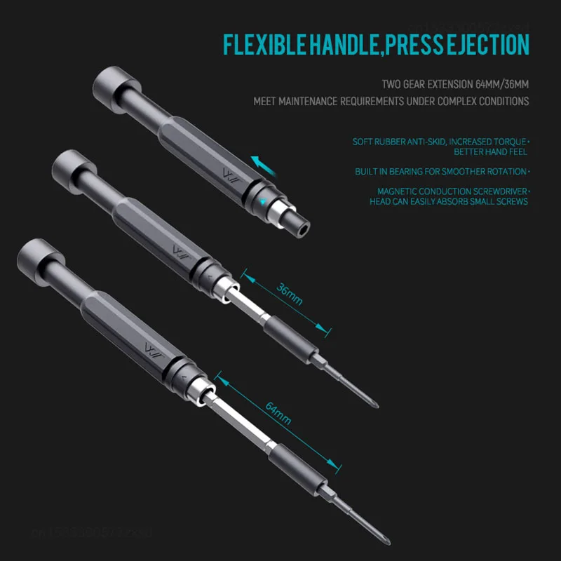 JIMI 50/100 IN 1 FM2/3 Screwdrivers Set S2 Magnetic Precision Replaceable Multi-purposed Tweezer Pry Bar Kit Wrench Tools - Image 3