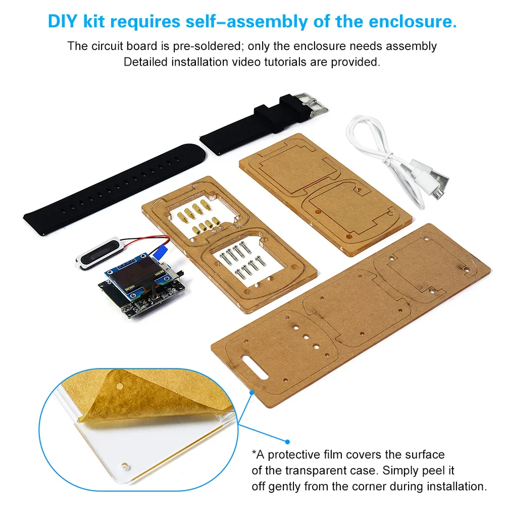 Xiaozhi AI Electronic Voice Watch Kit Artificial Intelligence Conversation ESP32 S3 N16R8 Development Board OLED Screen AI Robot - Image 2