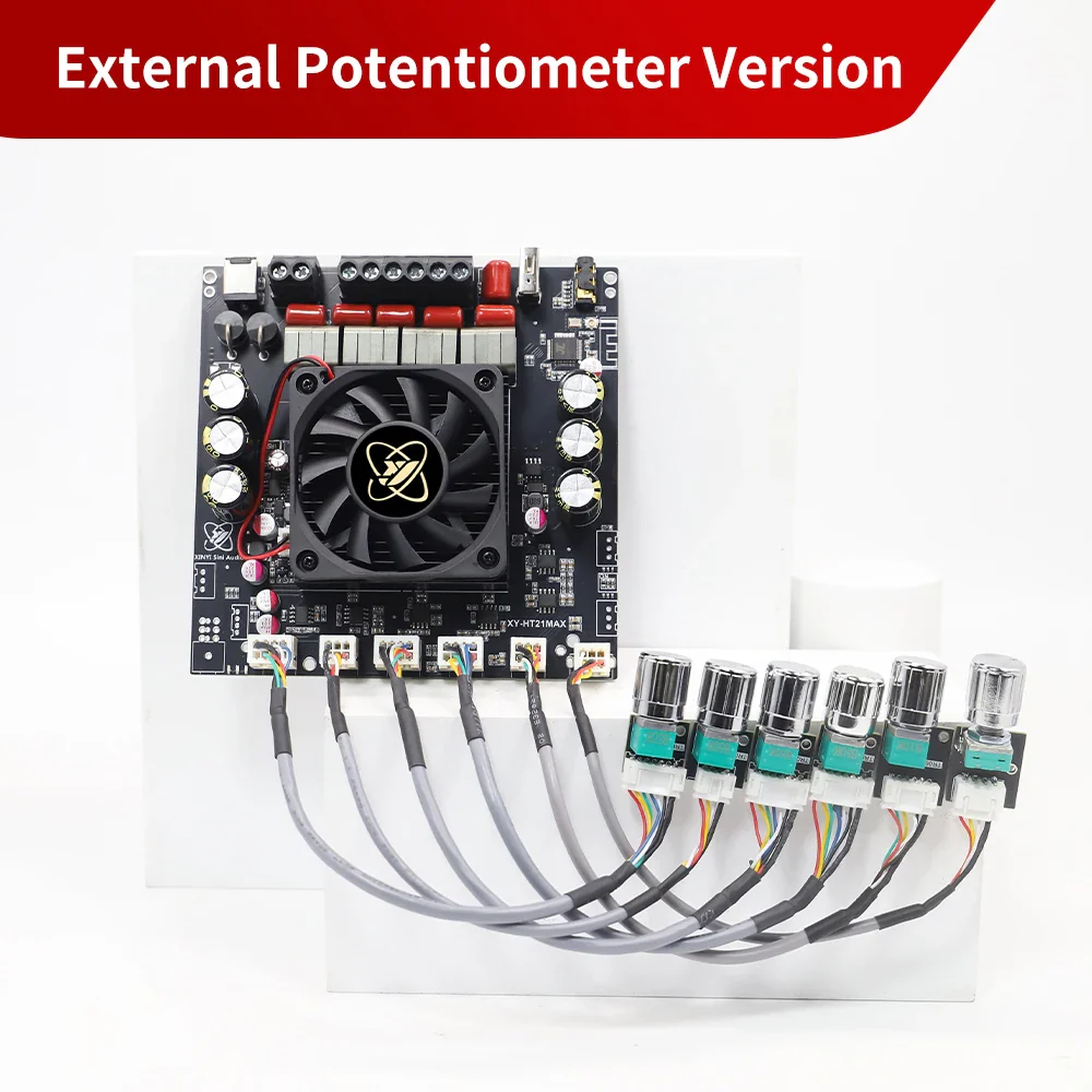 XY-HT21MAX 2.1 Channel Bluetooth Amplifier Board DC 12-42V TPA3223 Chip 200W*2+400W Bass/Treble Control Hi-Fi Audio Module - Image 3