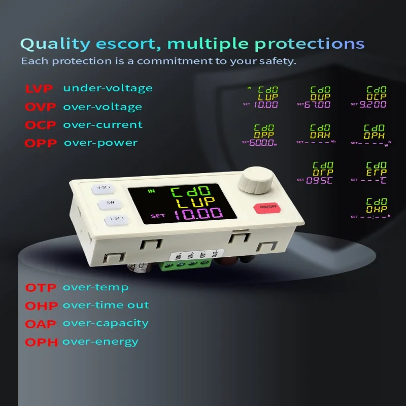 XY6509X DC Buck Converter 65V 9A 585W CNC Adjustable Regulator CC CV Lab Solar Charging Module - Image 5