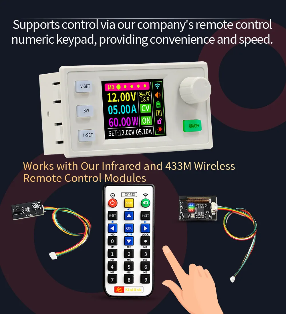 XY8030S 2400W 30A Buck DC Digital Power Supply Adjustable Step-Down Converter MPPT Charging 12-90V To 0-80V WIFI 485 IR 433 Set - Image 5