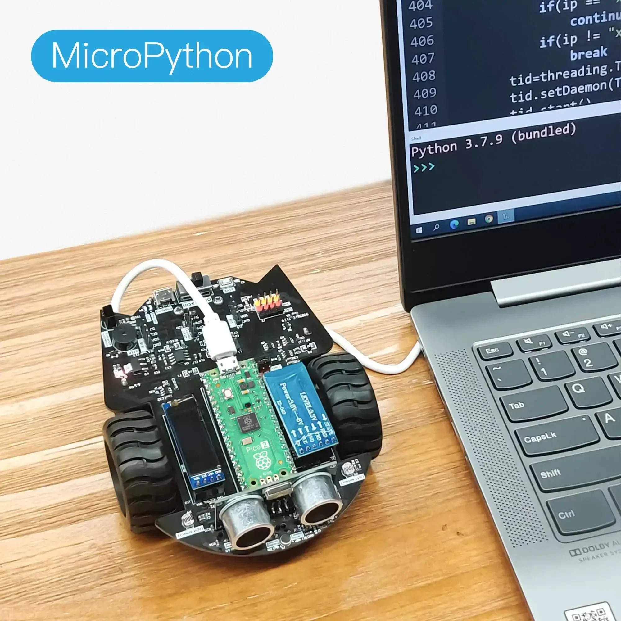 Yahboom Raspberry Pi Pico 2 Robot Car Kit Diy Electronic Coding Robot Kit Support MicroPython Programming APP Infrared Control - Image 5