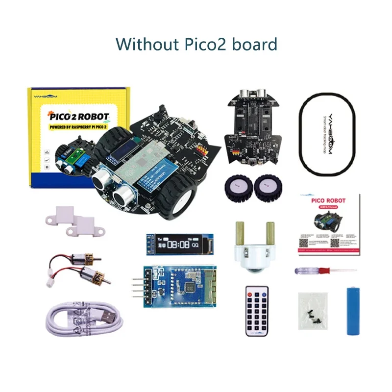 Yahboom Raspberry Pi Pico 2 Robot Car Kit Diy Electronic Coding Robot Kit Support MicroPython Programming APP Infrared Control - Image 7