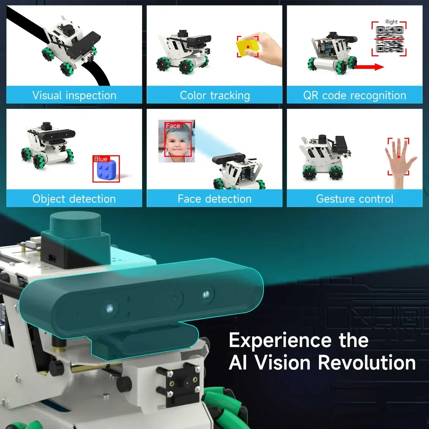 Yahboom RDK ROS2 Robot Programmable Smart Car Kit with Mecanum Wheel Depth Camera Lidar Support Python Programming APP Control - Image 4