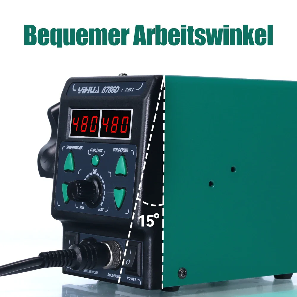 YIHUA 8786D Soldering Iron Hot Air Soldering Station DIY Digital Rework Station Phone Repair BGA SMD Solder Tool Welding Station - Image 4