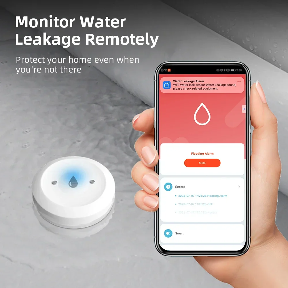 ZigBee3.0 Water Detect Sensor Alarm Water Sensor Leak Detector Flood Water Leakage Alarm APP Control Work With Zigbee Gateway - Image 3