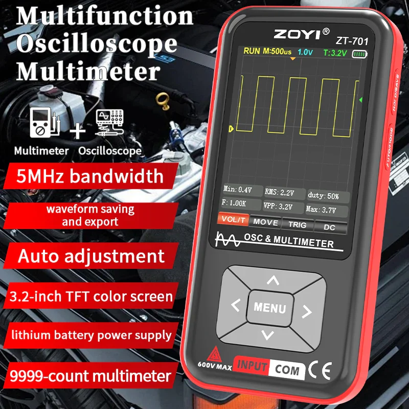 ZOYI digital oscilloscope ZT-701 handheld small portable multimeter 2-in-1 intelligent multi-function - Image 2
