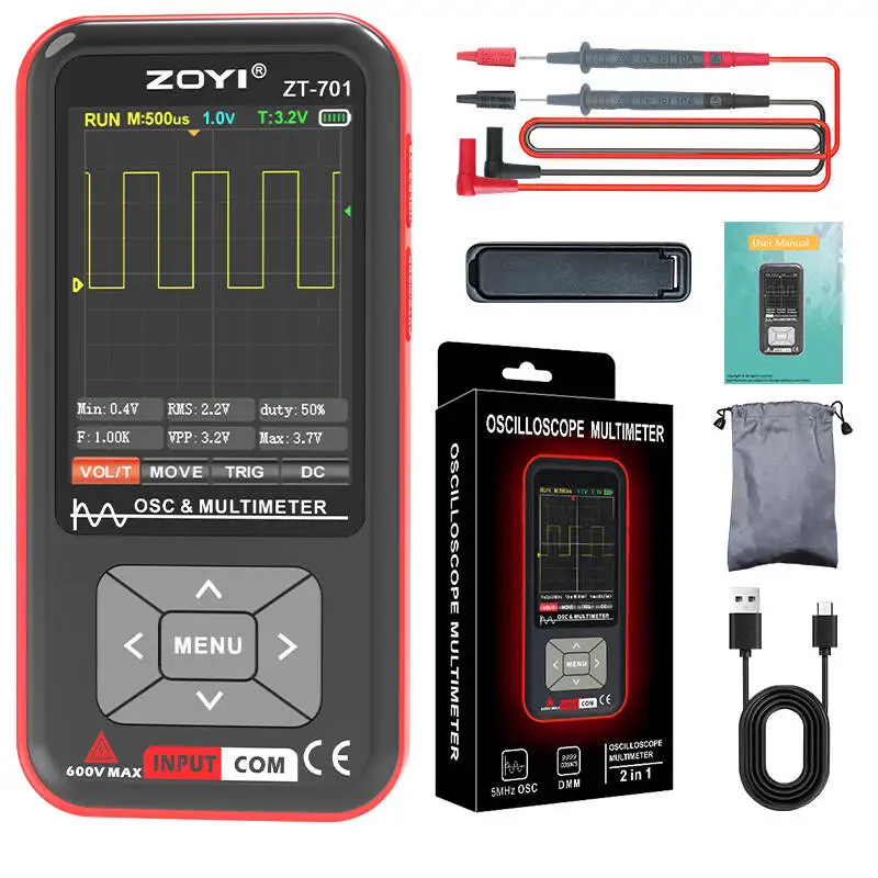 ZOYI digital oscilloscope ZT-701 handheld small portable multimeter 2-in-1 intelligent multi-function - Image 6