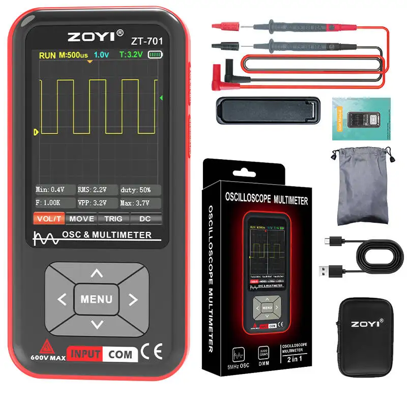 ZOYI digital oscilloscope ZT-701 handheld small portable multimeter 2-in-1 intelligent multi-function - Image 7