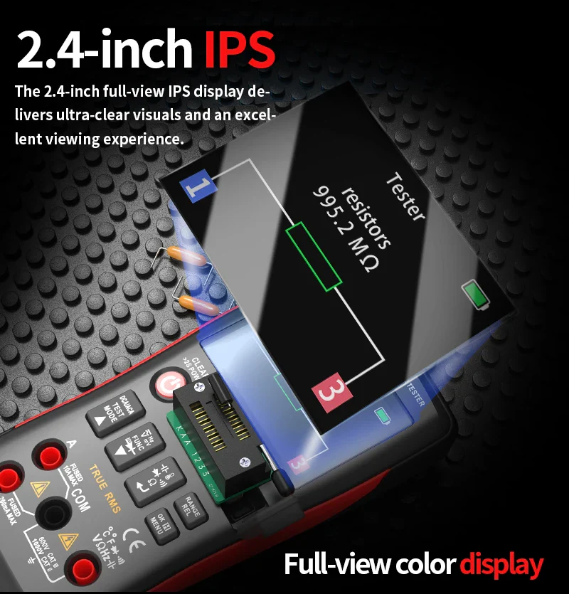 ZOYI ZT-XT1 2-in-1 LCR Digital Multimeter & Transistor Tester, for Voltage Resistance Diode Continuity Testing - Image 11