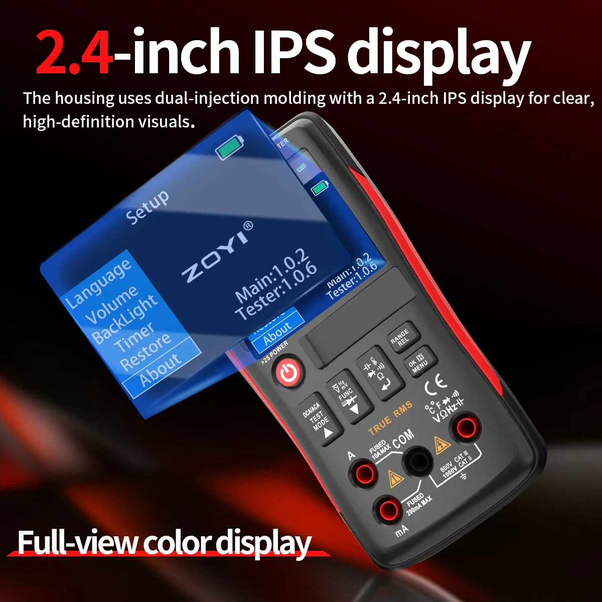 ZOYI ZT-XT1 2-in-1 LCR Digital Multimeter & Transistor Tester, for Voltage Resistance Diode Continuity Testing - Image 6